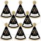 Big Dot of Happiness Adult 90th Birthday - Gold - Mini Cone Birthday Party Hats - Small Little Party Hats - Set of 8